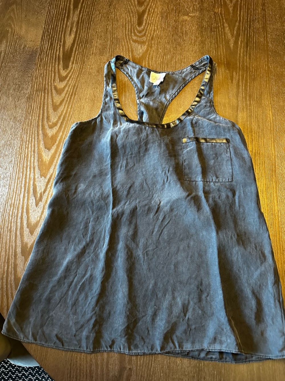 100% silk racer back tank top